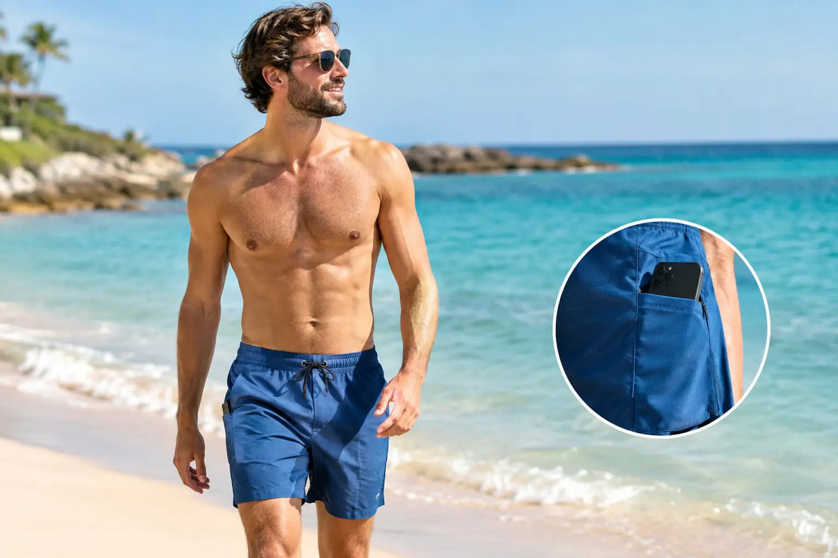 Swim Trunks With Phone Pockets - Never Miss a Wave