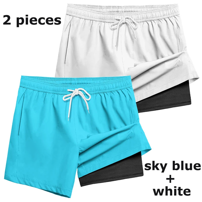 Compression Liner Board Shorts with Phone Pocket