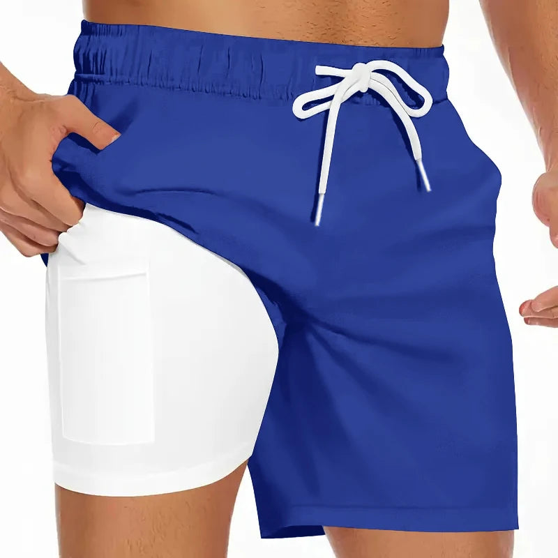 Compression Liner Board Shorts with Phone Pocket