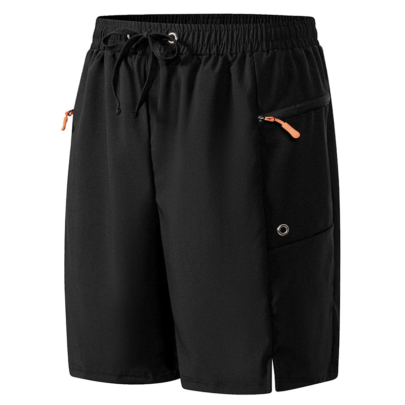 Gradient Beach Shorts with Zipper Pockets