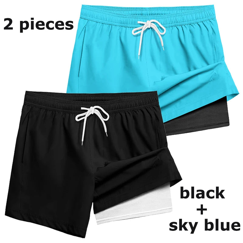 Compression Liner Board Shorts with Phone Pocket