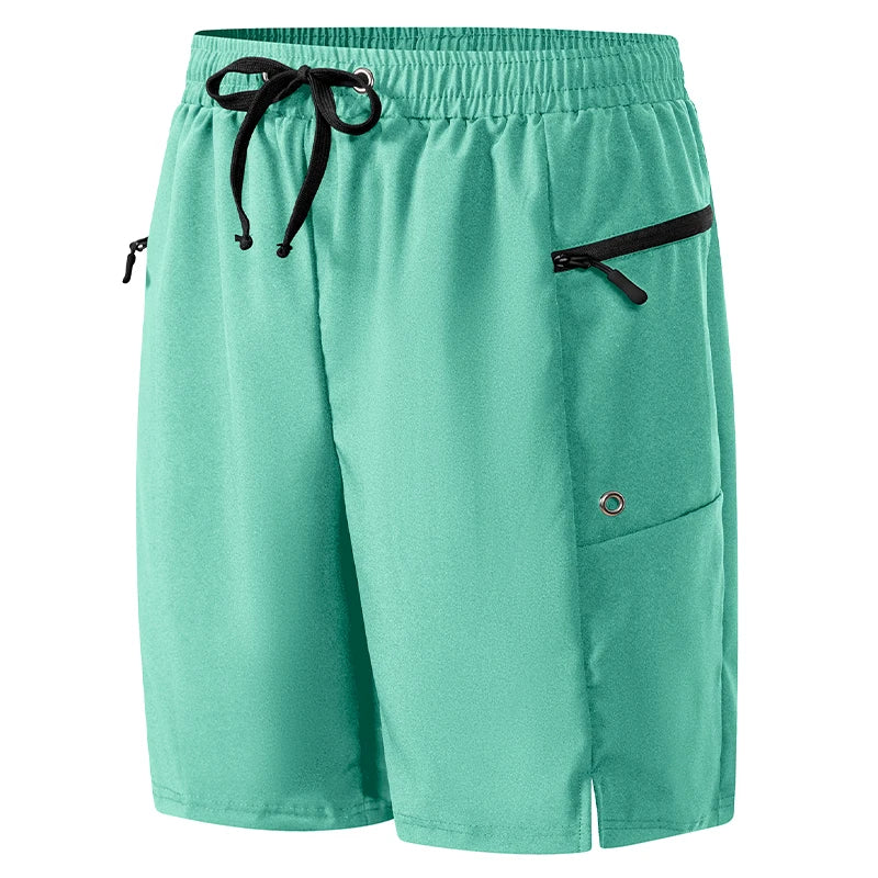 Gradient Beach Shorts with Zipper Pockets
