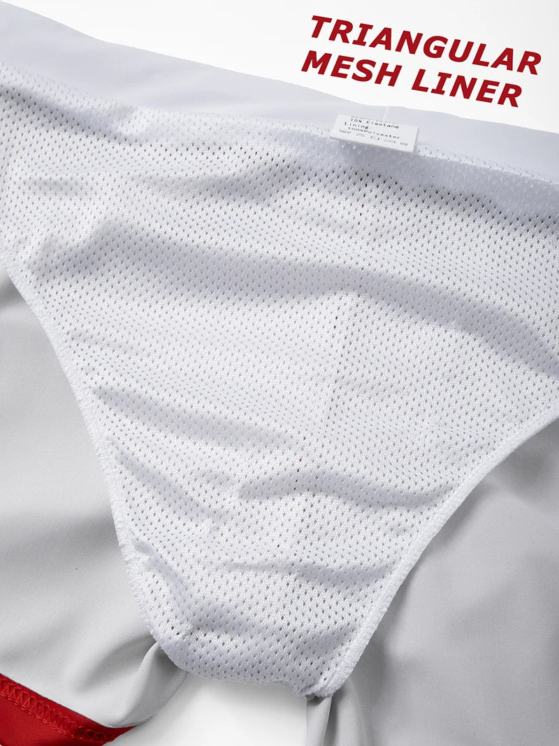 Contrast Swim Trunks with Zipper Pocket