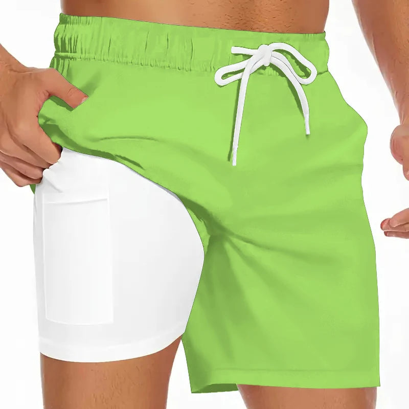Compression Liner Board Shorts with Phone Pocket