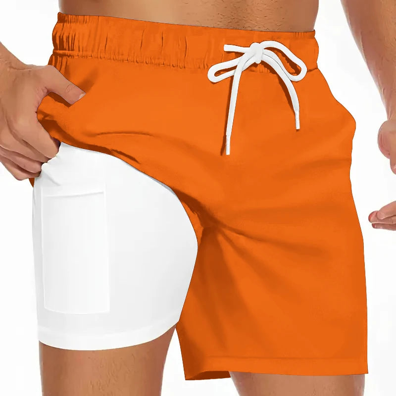 Compression Liner Board Shorts with Phone Pocket
