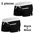 Contrast Swim Trunks with Zipper Pocket