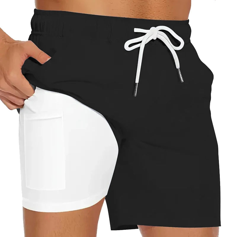 Compression Liner Board Shorts with Phone Pocket