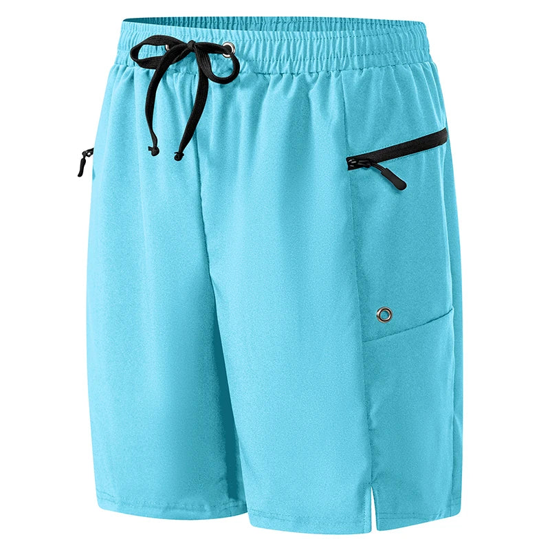 Gradient Beach Shorts with Zipper Pockets