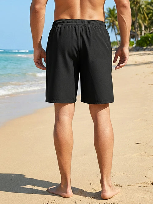 Gradient Beach Shorts with Zipper Pockets