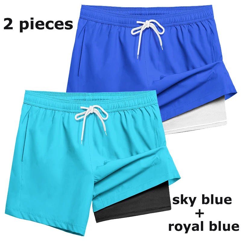 Compression Liner Board Shorts with Phone Pocket