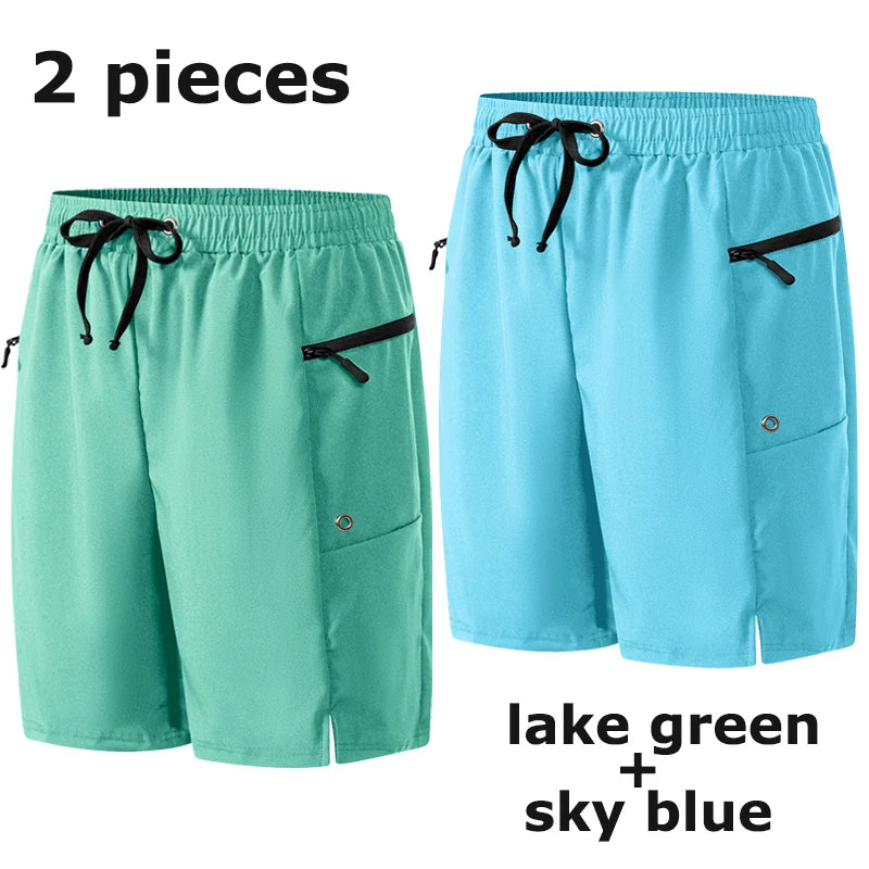 Gradient Beach Shorts with Zipper Pockets