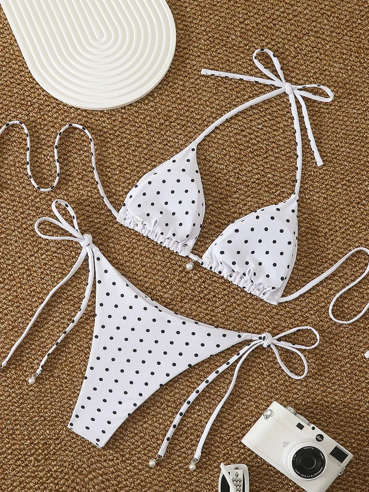 Pearl Dot Micro Bikini Set
