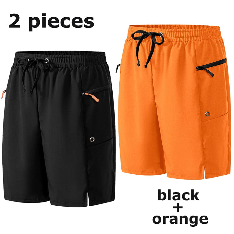 Gradient Beach Shorts with Zipper Pockets